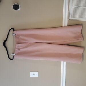 Avec Les Filles Women Blush Pink Wide Leg High Rise Cropped Pant Size 4